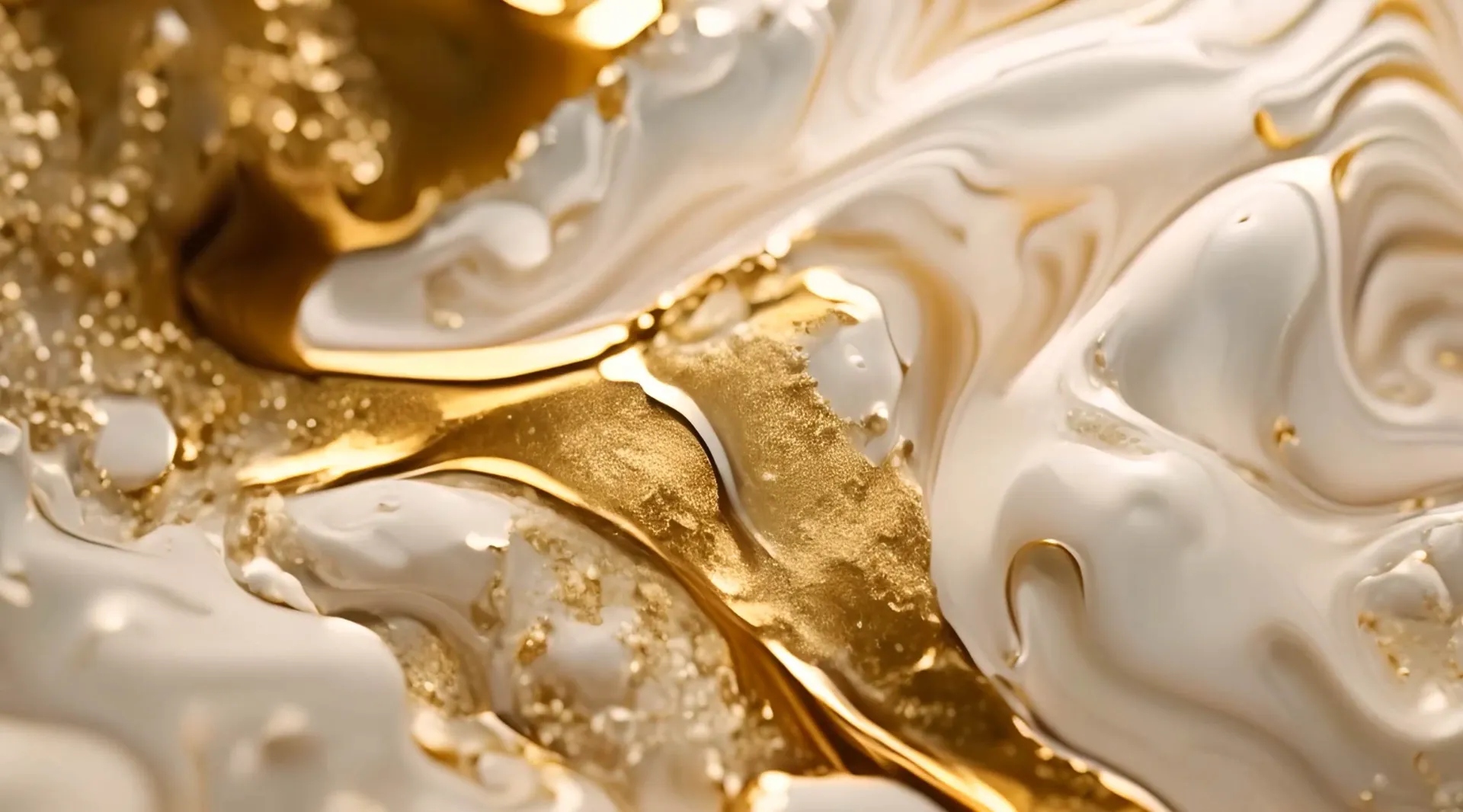 Elegant Gold and White Fluid Stock Video